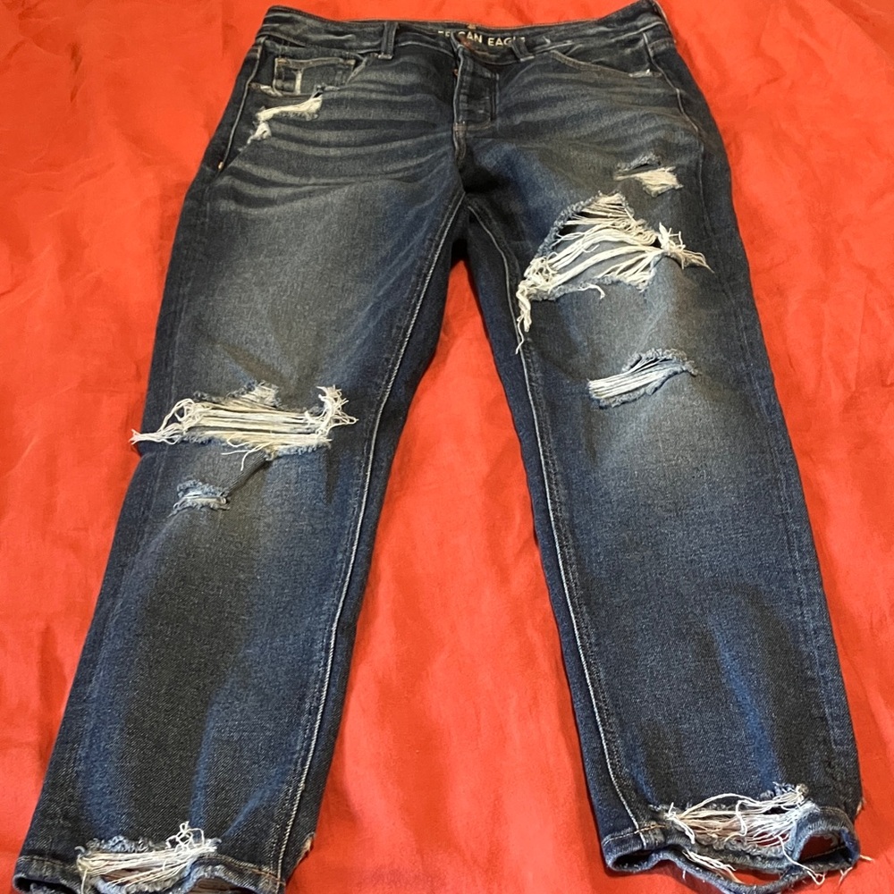 American Eagle Outfitters Ripped Dark Blue Jeans